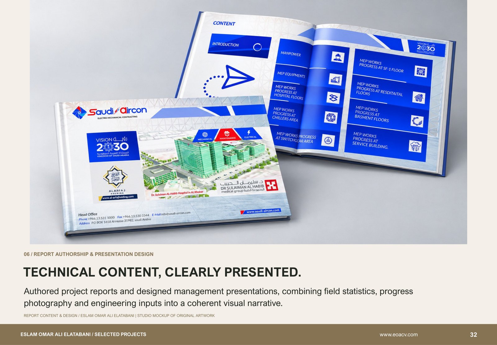Technical reporting / Editorial and presentation design