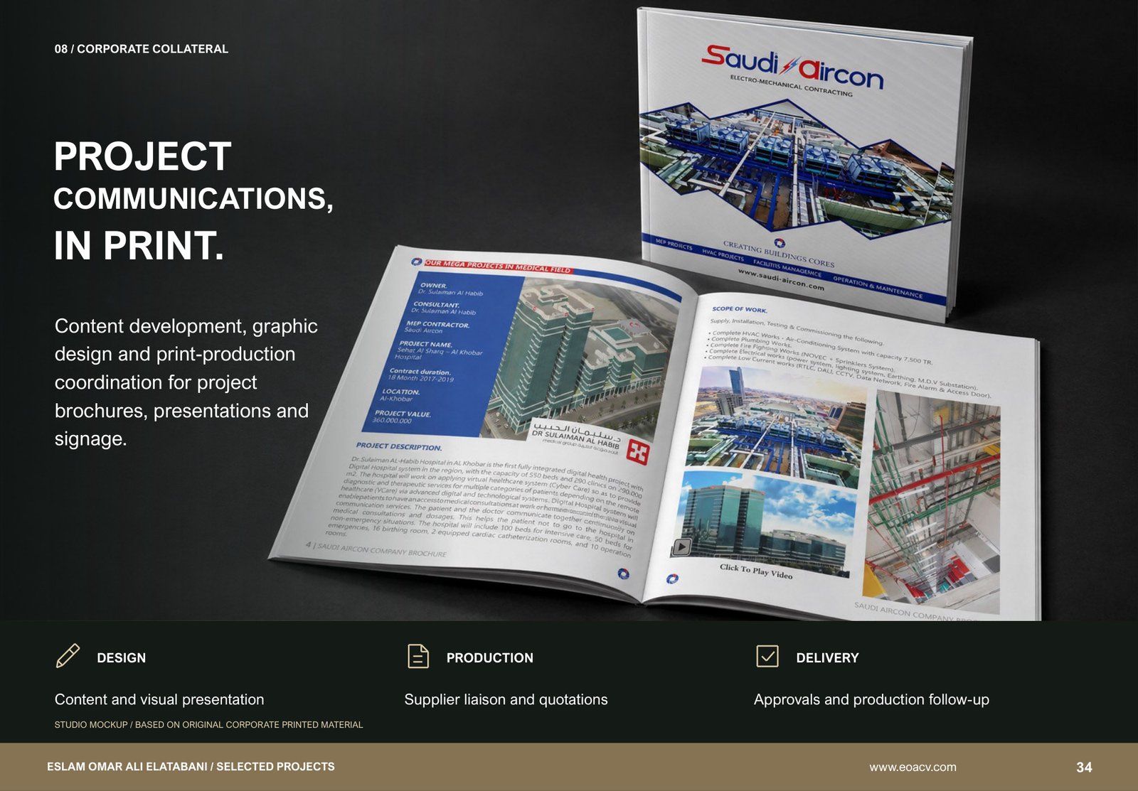 Corporate collateral / Design and print production